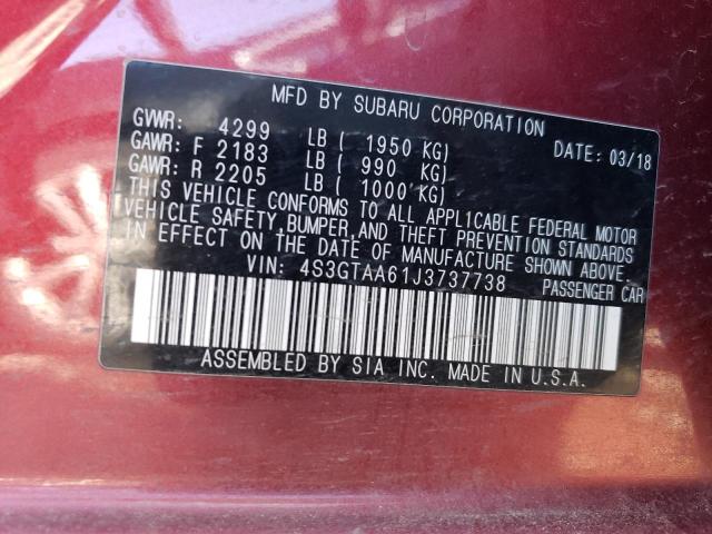 Photo 12 VIN: 4S3GTAA61J3737738 - SUBARU IMPREZA 