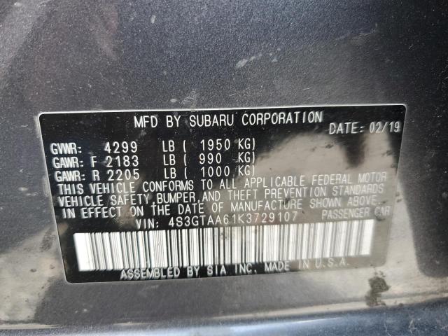 Photo 11 VIN: 4S3GTAA61K3729107 - SUBARU IMPREZA 