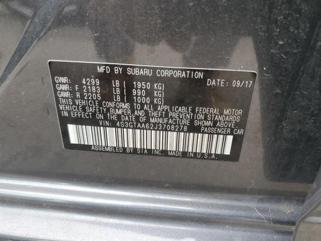 Photo 9 VIN: 4S3GTAA62J3708278 - SUBARU IMPREZA 