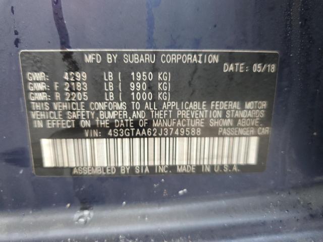 Photo 12 VIN: 4S3GTAA62J3749588 - SUBARU IMPREZA 