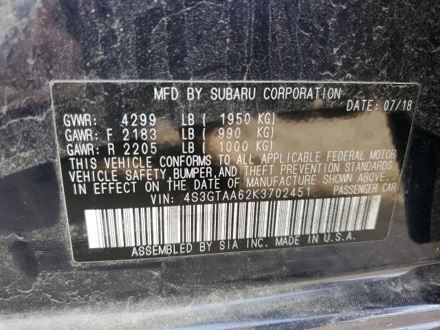 Photo 11 VIN: 4S3GTAA62K3702451 - SUBARU IMPREZA 