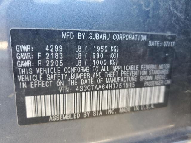 Photo 11 VIN: 4S3GTAA64H3751515 - SUBARU IMPREZA 