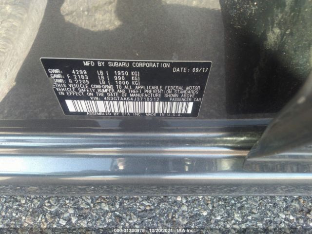 Photo 8 VIN: 4S3GTAA64J3710212 - SUBARU IMPREZA 