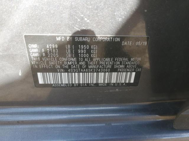 Photo 11 VIN: 4S3GTAA65K3743060 - SUBARU IMPREZA 