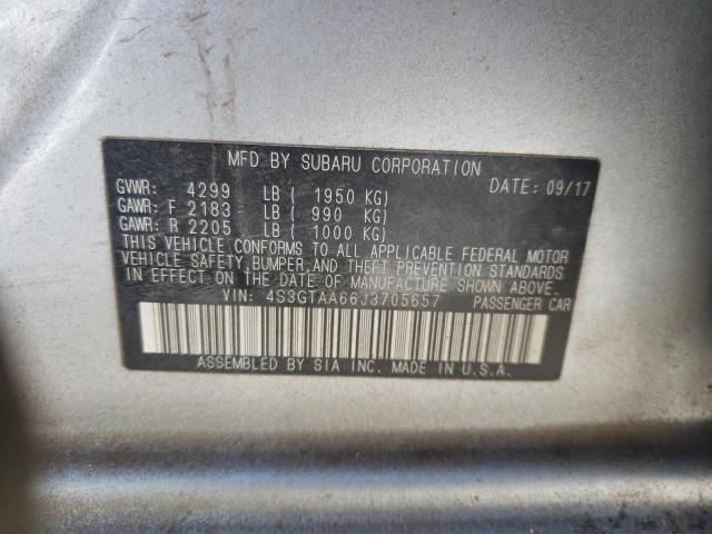 Photo 12 VIN: 4S3GTAA66J3705657 - SUBARU IMPREZA 