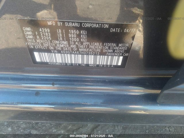 Photo 8 VIN: 4S3GTAA67H3735213 - SUBARU IMPREZA 