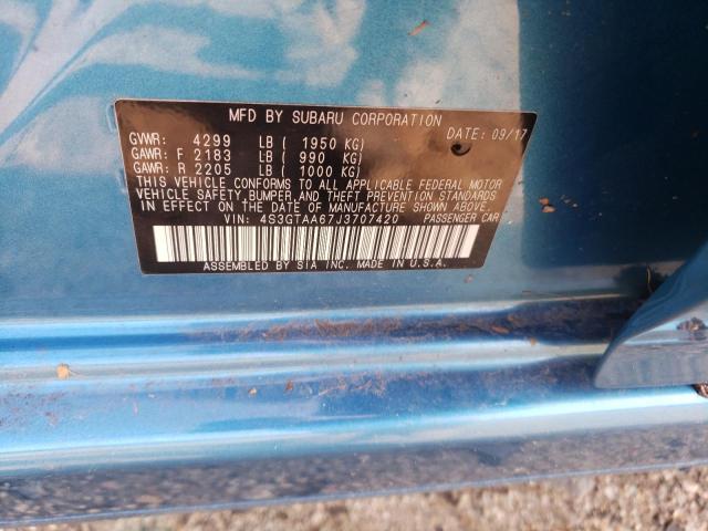 Photo 11 VIN: 4S3GTAA67J3707420 - SUBARU IMPREZA 