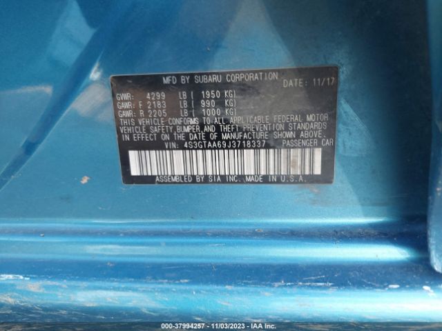 Photo 8 VIN: 4S3GTAA69J3718337 - SUBARU IMPREZA 