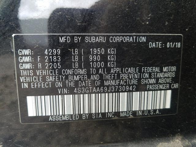 Photo 9 VIN: 4S3GTAA69J3730942 - SUBARU IMPREZA 