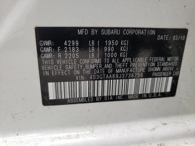 Photo 9 VIN: 4S3GTAA69J3736756 - SUBARU IMPREZA 