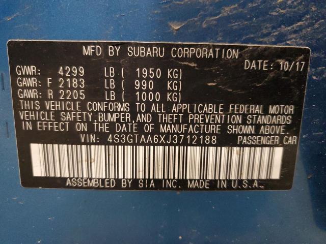 Photo 12 VIN: 4S3GTAA6XJ3712188 - SUBARU IMPREZA 