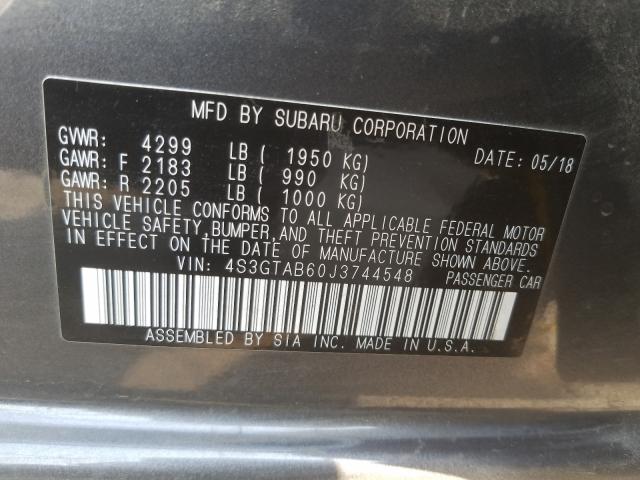 Photo 9 VIN: 4S3GTAB60J3744548 - SUBARU IMPREZA PR 