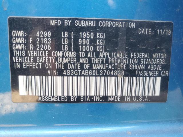 Photo 12 VIN: 4S3GTAB60L3704828 - SUBARU IMPREZA 