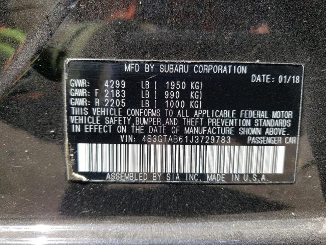 Photo 9 VIN: 4S3GTAB61J3729783 - SUBARU IMPREZA PR 