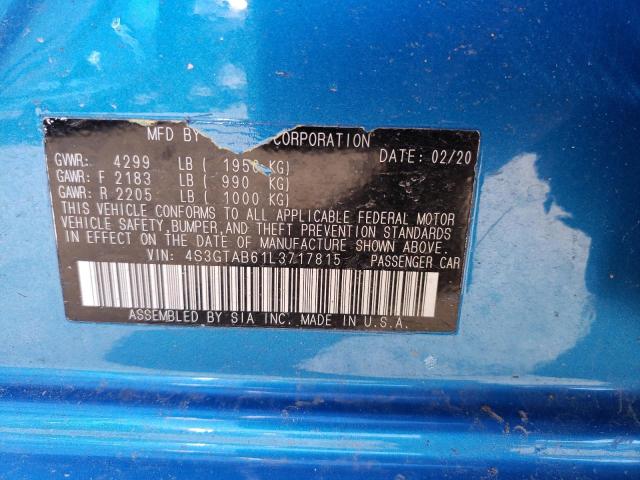 Photo 11 VIN: 4S3GTAB61L3717815 - SUBARU IMPREZA 