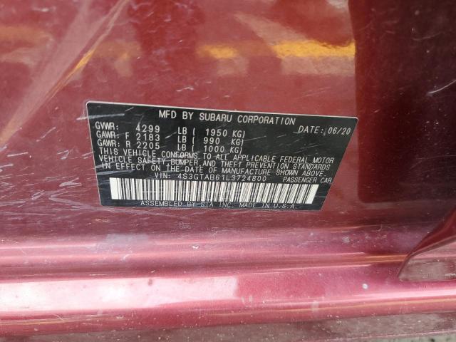 Photo 12 VIN: 4S3GTAB61L3724800 - SUBARU IMPREZA 