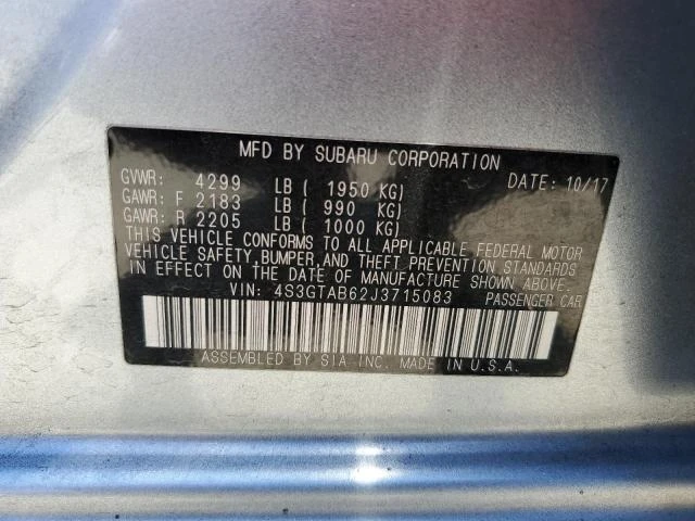 Photo 12 VIN: 4S3GTAB62J3715083 - SUBARU IMPREZA PR 