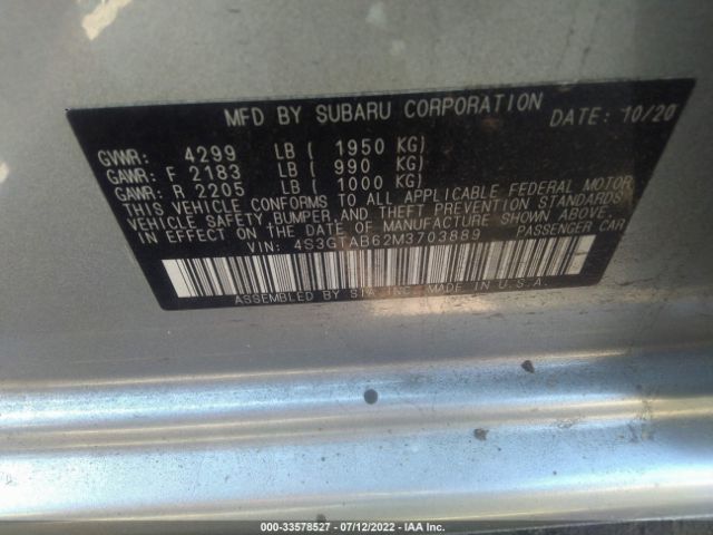 Photo 8 VIN: 4S3GTAB62M3703889 - SUBARU IMPREZA 