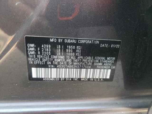 Photo 11 VIN: 4S3GTAB62N3717504 - SUBARU IMPREZA 