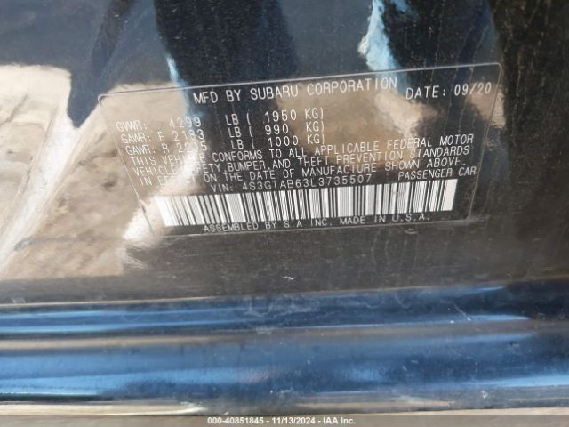 Photo 8 VIN: 4S3GTAB63L3735507 - SUBARU IMPREZA 