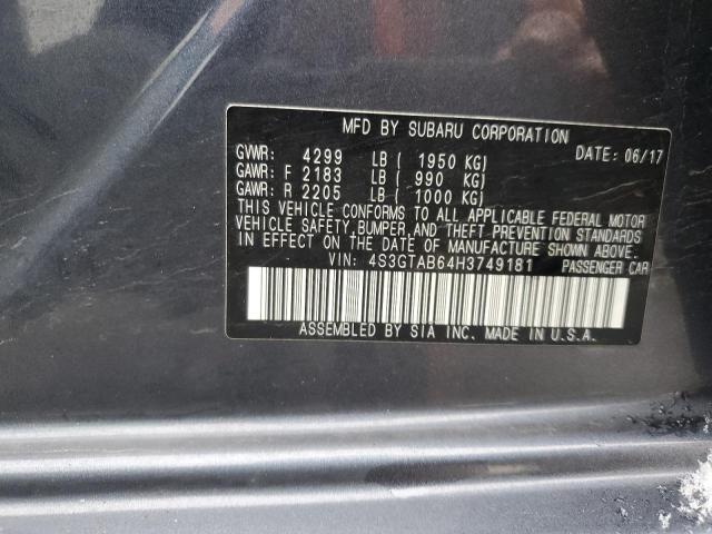 Photo 12 VIN: 4S3GTAB64H3749181 - SUBARU IMPREZA 