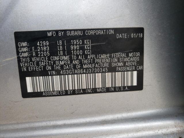 Photo 9 VIN: 4S3GTAB64J3730345 - SUBARU IMPREZA PR 