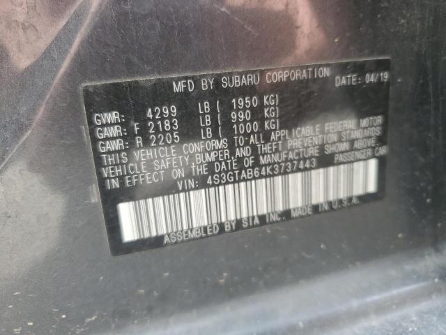 Photo 11 VIN: 4S3GTAB64K3737443 - SUBARU IMPREZA 