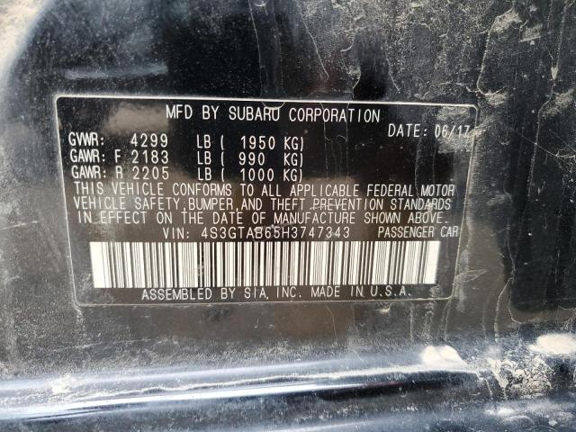 Photo 12 VIN: 4S3GTAB65H3747343 - SUBARU IMPREZA PR 