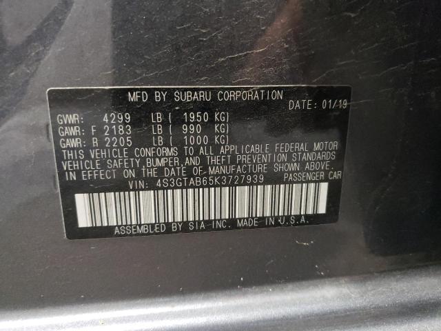 Photo 11 VIN: 4S3GTAB65K3727939 - SUBARU IMPREZA 