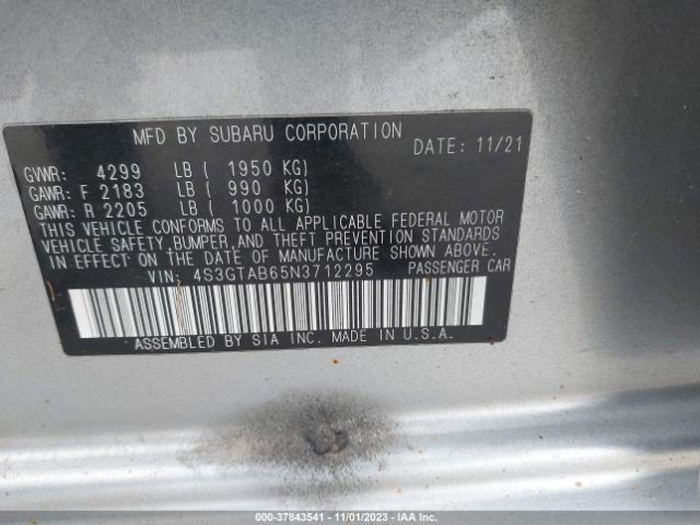 Photo 8 VIN: 4S3GTAB65N3712295 - SUBARU IMPREZA 