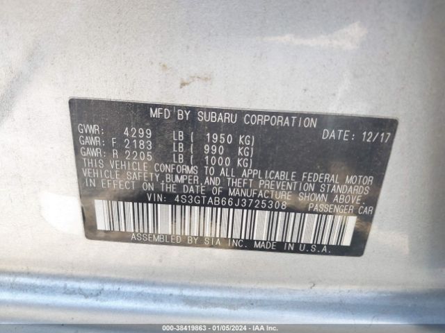 Photo 8 VIN: 4S3GTAB66J3725308 - SUBARU IMPREZA 