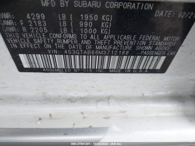 Photo 8 VIN: 4S3GTAB66M3712188 - SUBARU IMPREZA 