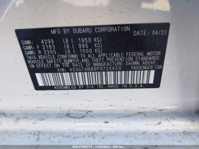 Photo 8 VIN: 4S3GTAB66P3720859 - SUBARU IMPREZA 