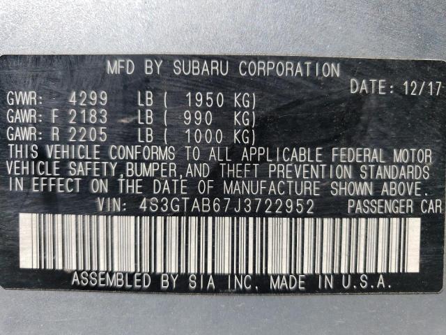 Photo 11 VIN: 4S3GTAB67J3722952 - SUBARU IMPREZA PR 