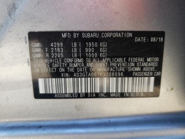 Photo 9 VIN: 4S3GTAB67K3708096 - SUBARU IMPREZA 