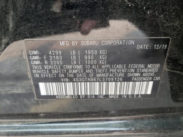 Photo 9 VIN: 4S3GTAB67L3709136 - SUBARU IMPREZA 