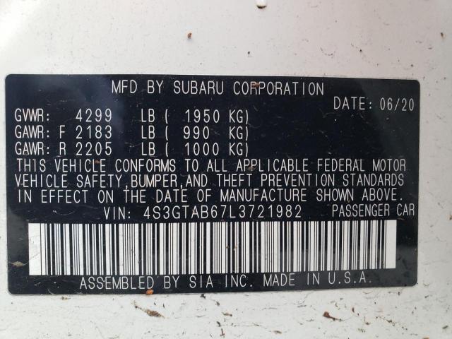 Photo 9 VIN: 4S3GTAB67L3721982 - SUBARU IMPREZA 