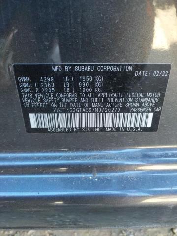 Photo 12 VIN: 4S3GTAB67N3720270 - SUBARU IMPREZA 