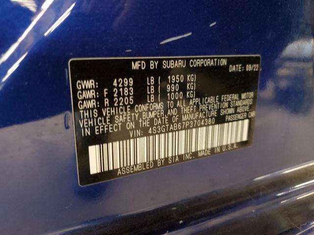 Photo 12 VIN: 4S3GTAB67P3704380 - SUBARU IMPREZA 