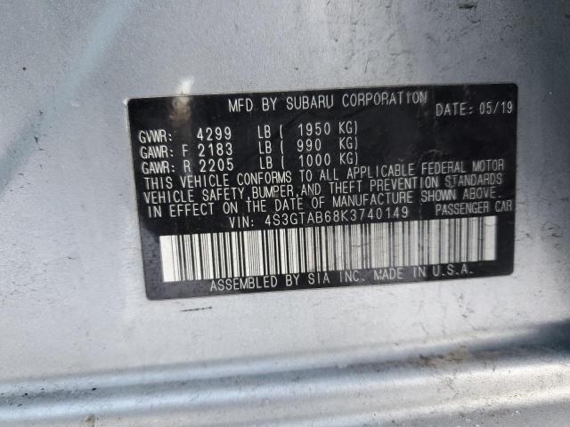 Photo 11 VIN: 4S3GTAB68K3740149 - SUBARU IMPREZA 