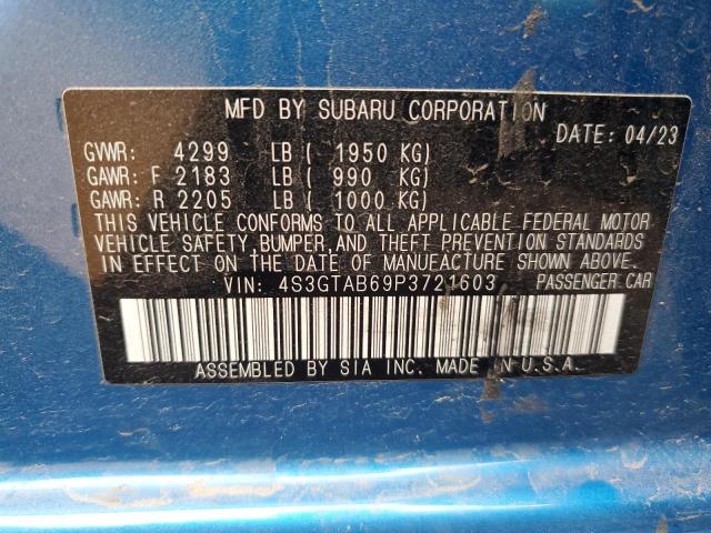 Photo 11 VIN: 4S3GTAB69P3721603 - SUBARU IMPREZA 