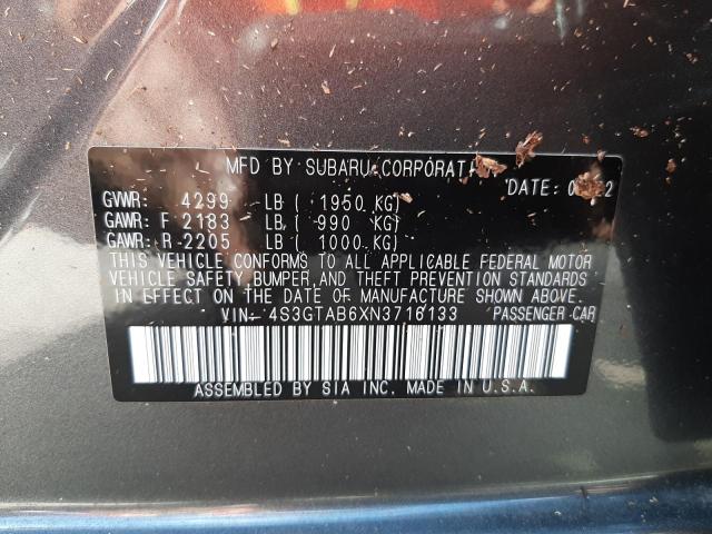 Photo 9 VIN: 4S3GTAB6XN3716133 - SUBARU IMPREZA 