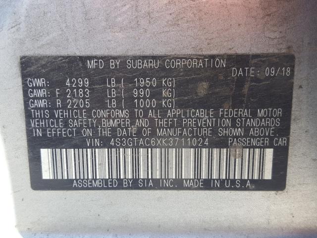 Photo 9 VIN: 4S3GTAC6XK3711024 - SUBARU IMPREZA PR 