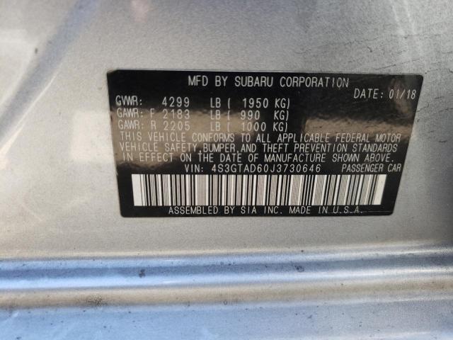 Photo 9 VIN: 4S3GTAD60J3730646 - SUBARU IMPREZA PR 