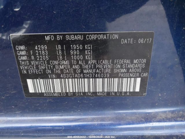 Photo 8 VIN: 4S3GTAD61H3746039 - SUBARU IMPREZA 