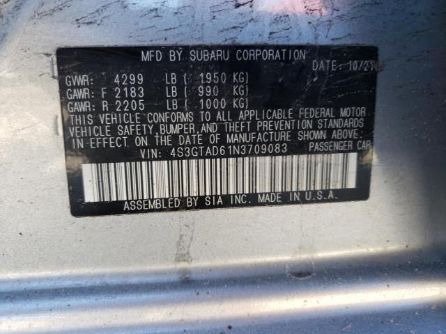 Photo 12 VIN: 4S3GTAD61N3709083 - SUBARU IMPREZA 