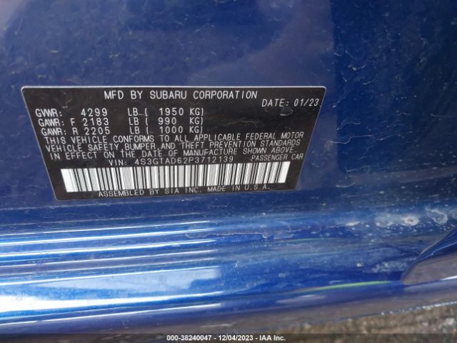 Photo 8 VIN: 4S3GTAD62P3712139 - SUBARU IMPREZA 