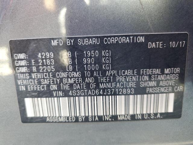 Photo 12 VIN: 4S3GTAD64J3712893 - SUBARU IMPREZA 