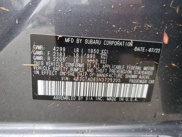 Photo 12 VIN: 4S3GTAD65N3728235 - SUBARU IMPREZA PR 