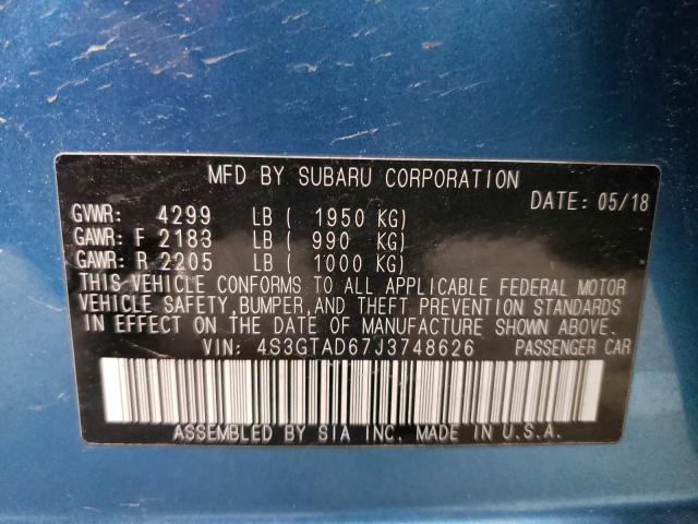 Photo 9 VIN: 4S3GTAD67J3748626 - SUBARU IMPREZA PR 